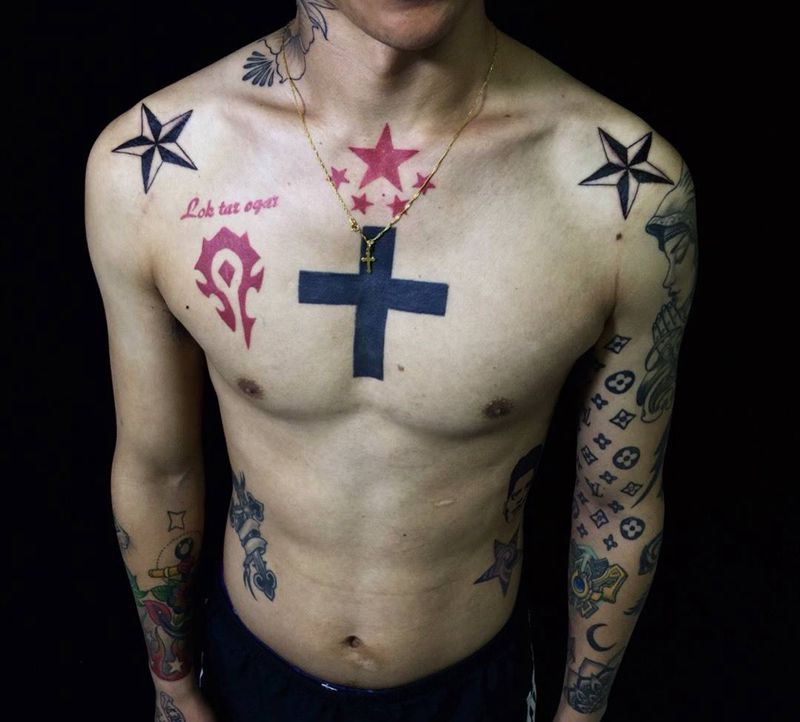 欧美范纹身图片_成品颈部肩部手臂腰部腹部胸部手部欧美原创纹身图案