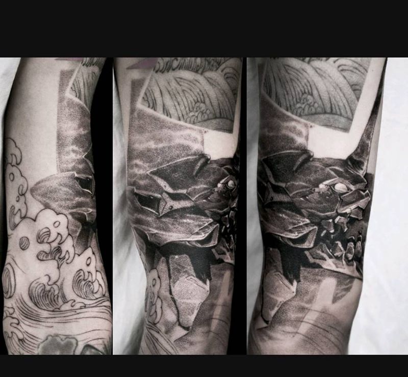 自然刺青處-成为前 作品纹身图片_手臂纹身图案