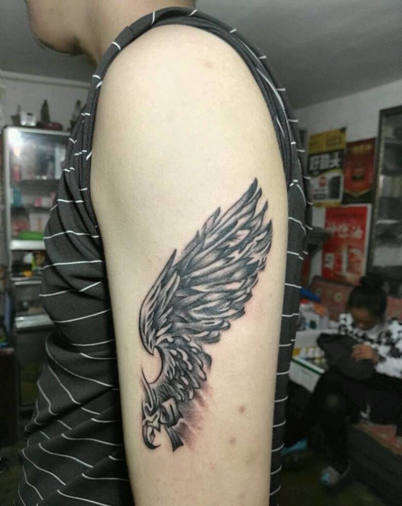 翅膀纹身图片