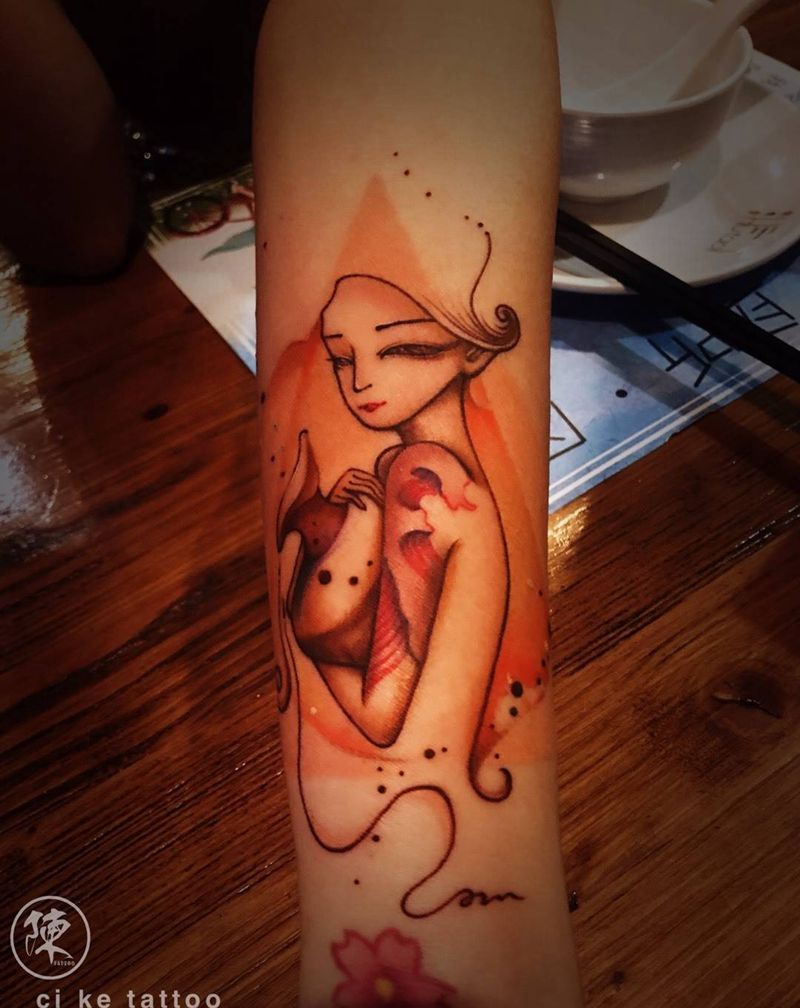 水瓶座纹身图片