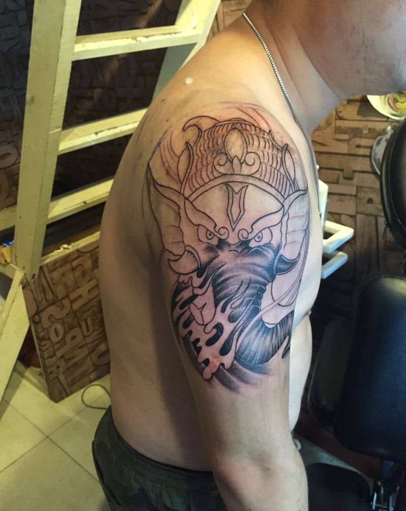 未完成纹身图片