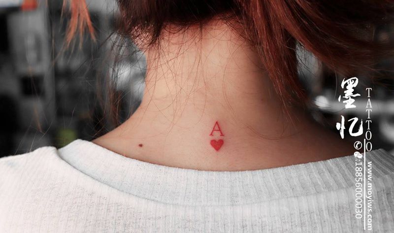 小清新扑克牌纹身图片