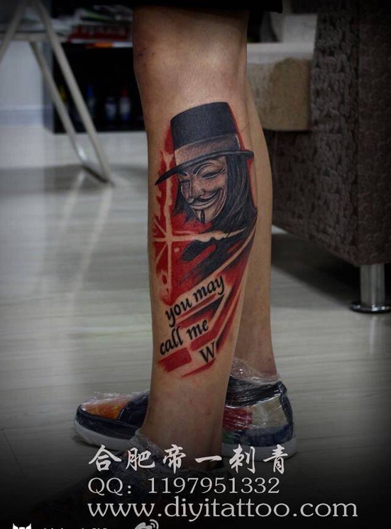 V字仇杀队纹身图片