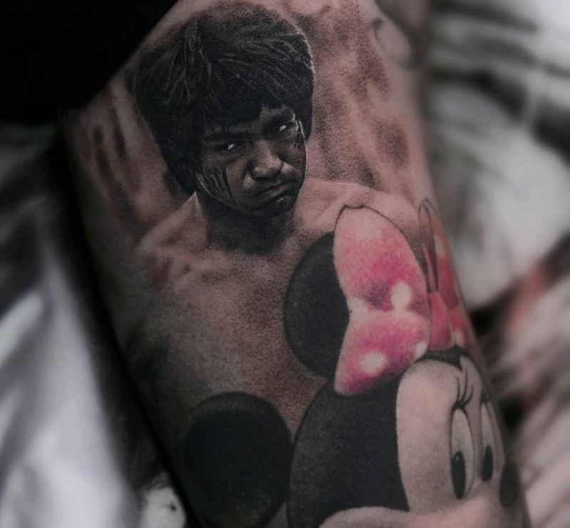 自然刺青處-成为前 作品纹身图片_手臂欧美写实纹身图案