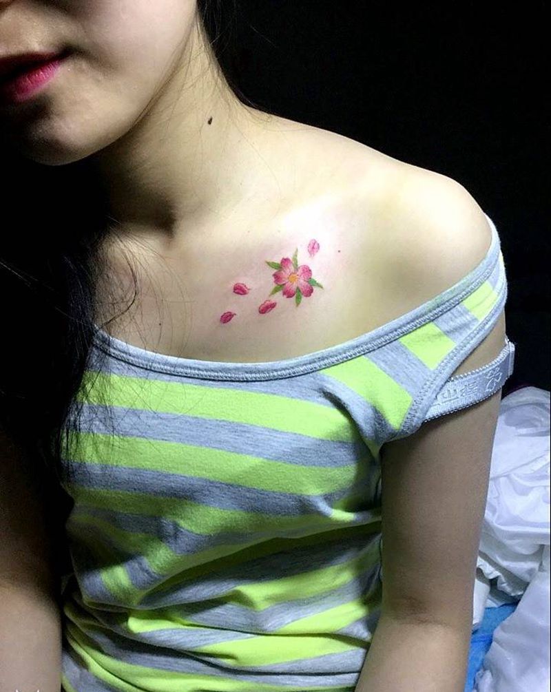 小清新纹身图片_清新肩部胸部腿部手臂纹身图案