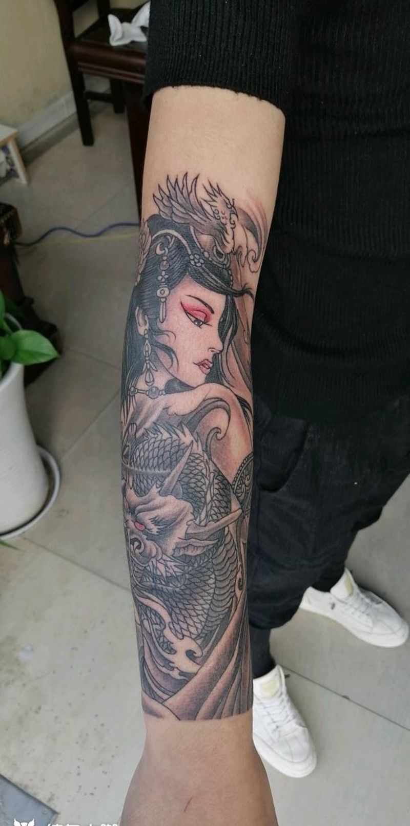 艺妓纹身图片_手臂腿部老传统新传统纹身图案