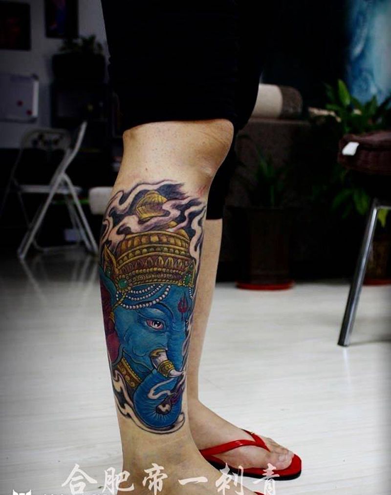 象神纹身图片