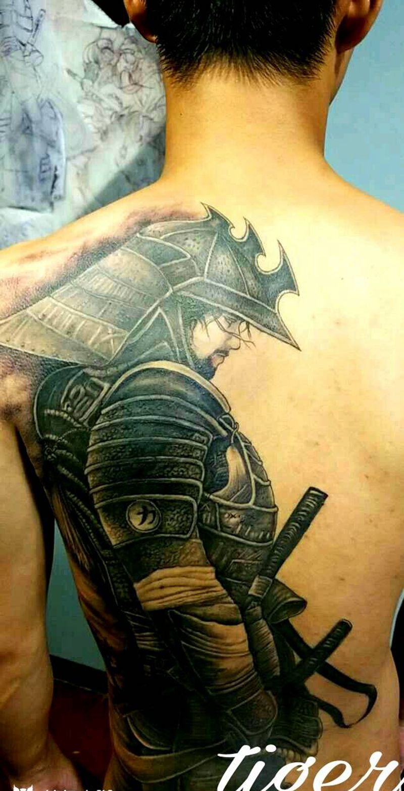 武士纹身图片