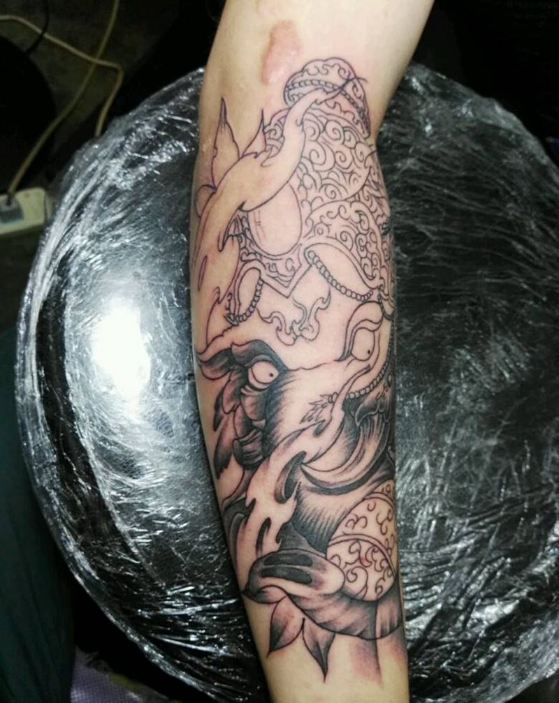 象神纹身图片