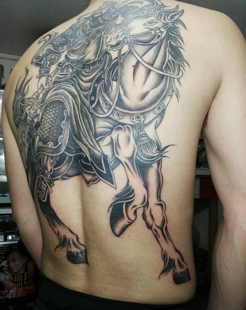 关公。纹身图片