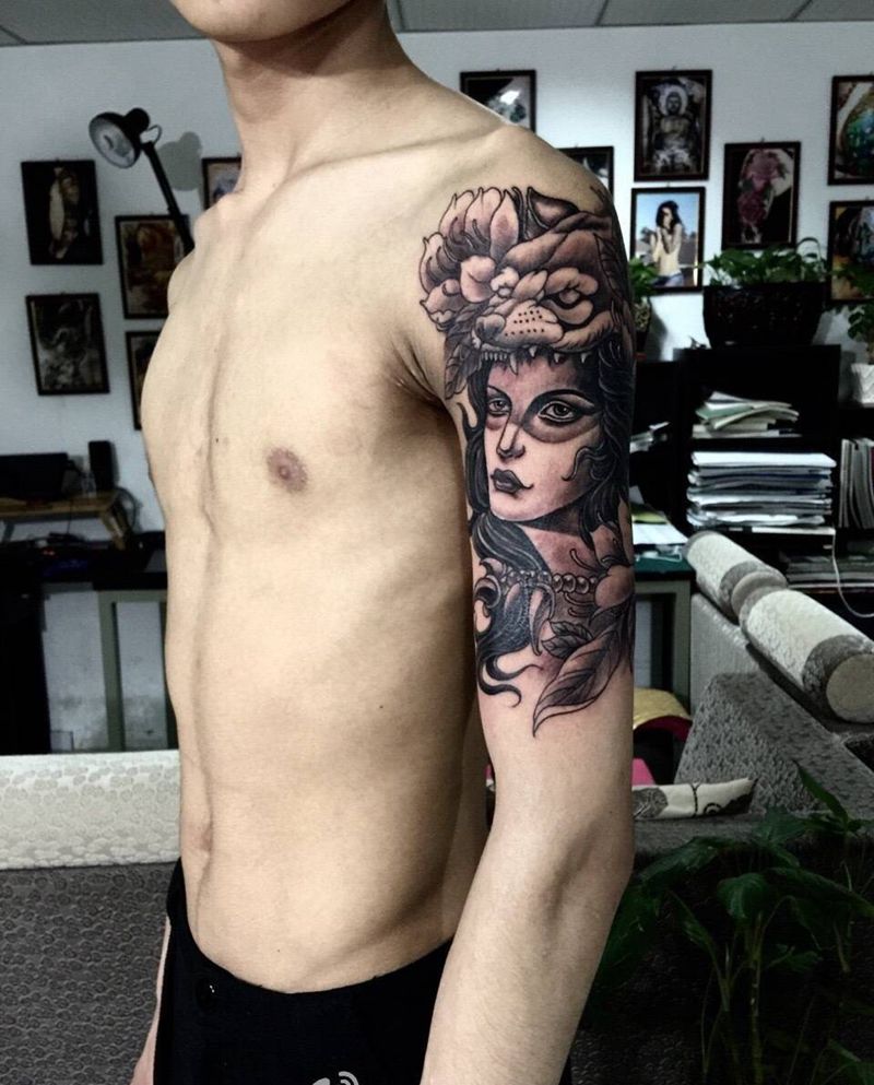 印第安 女郎纹身图片