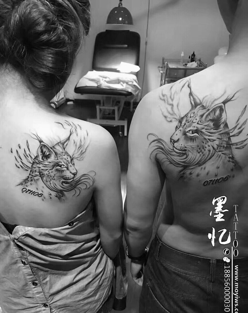 情侣豹纹身图片