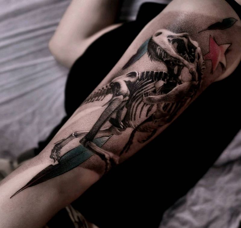自然刺青處-成为前 作品纹身图片_手臂欧美写实纹身图案