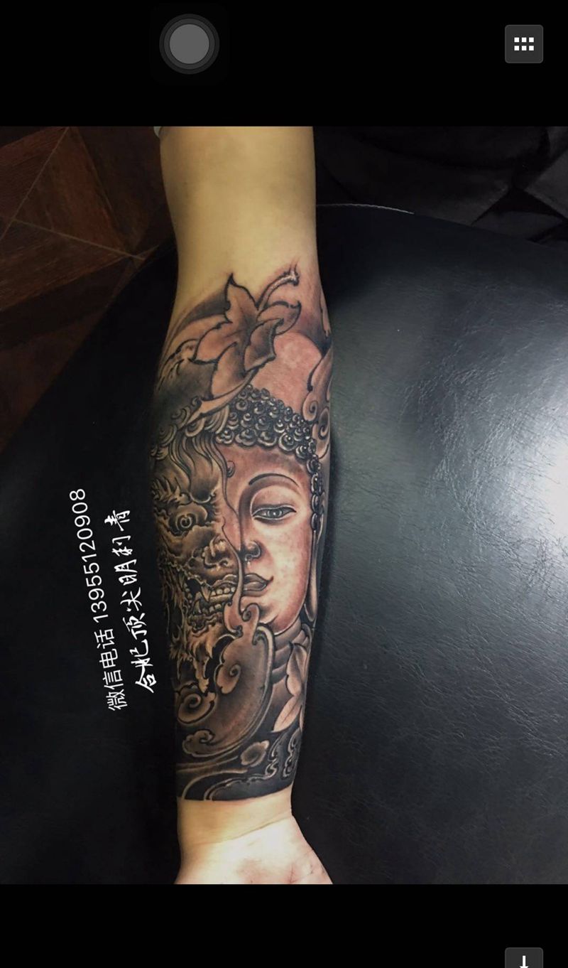 佛与魔纹身图片