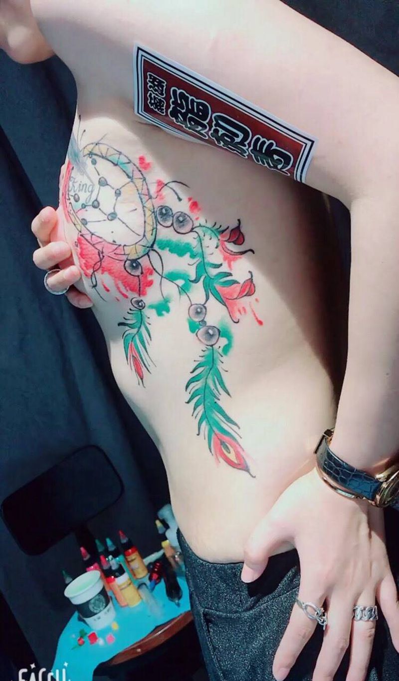 捕梦网纹身图片