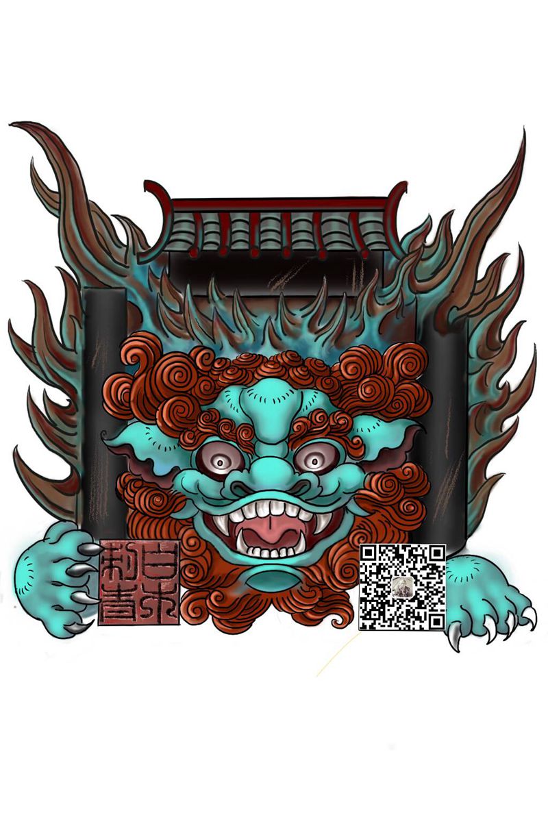 罗生门纹身图片_新传统广告贴原创纹身图案