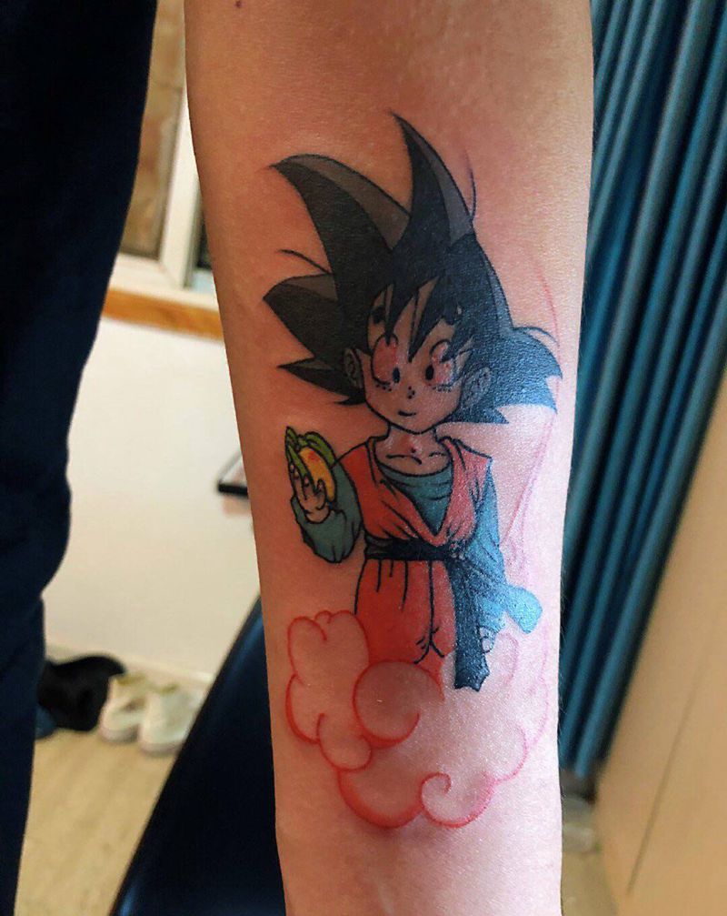 孙悟空七龙珠纹身图片_手臂New School纹身图案