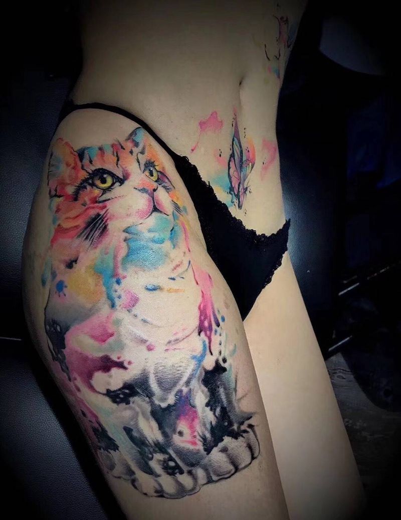 猫咪纹身图片