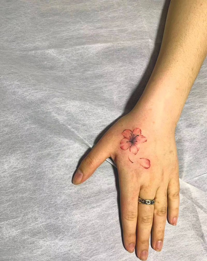 花纹身图片_小清新纹身图案