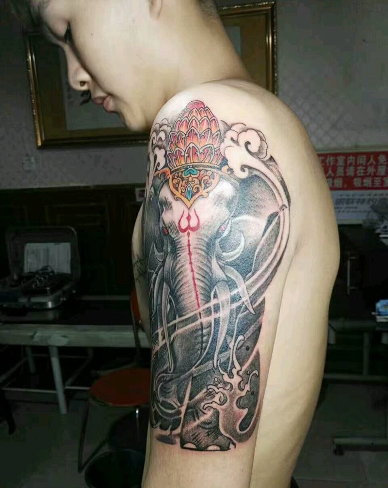 象神纹身图片
