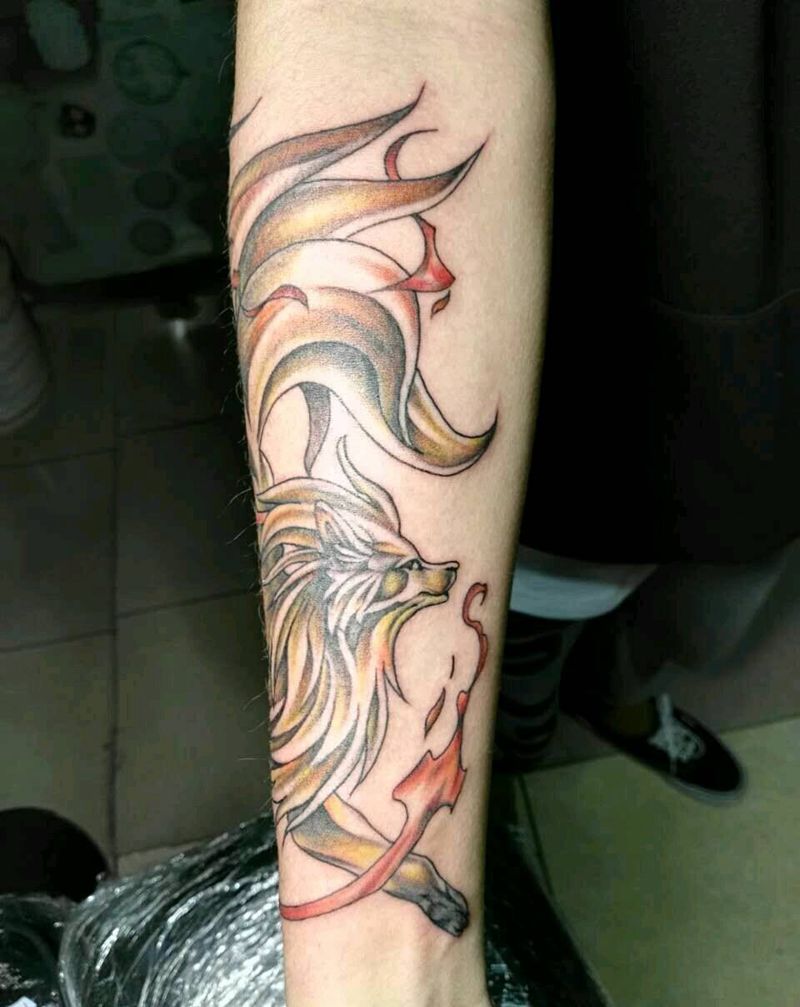 九尾狐纹身图片