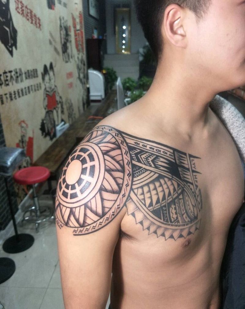 玛雅图腾，未完成纹身图片