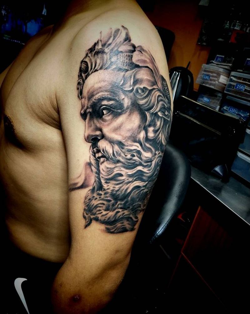 波塞冬纹身图片