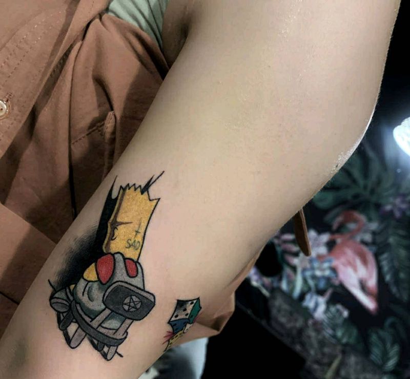 辛普森纹身图片_New School纹身图案
