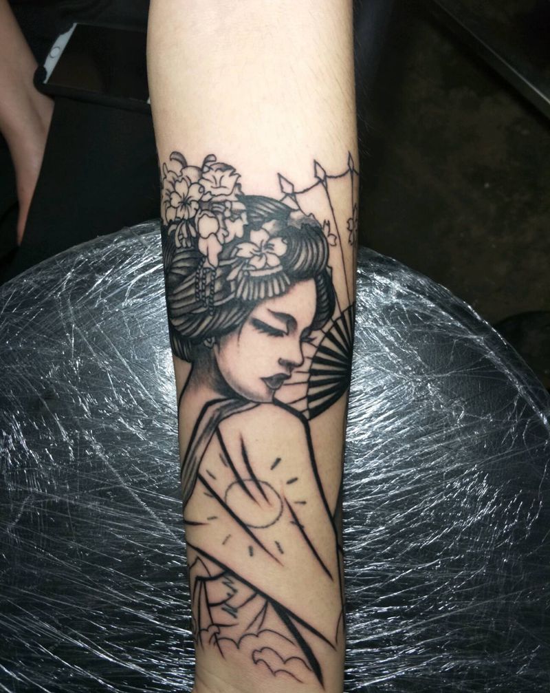 艺妓，未完，遮盖纹身图片