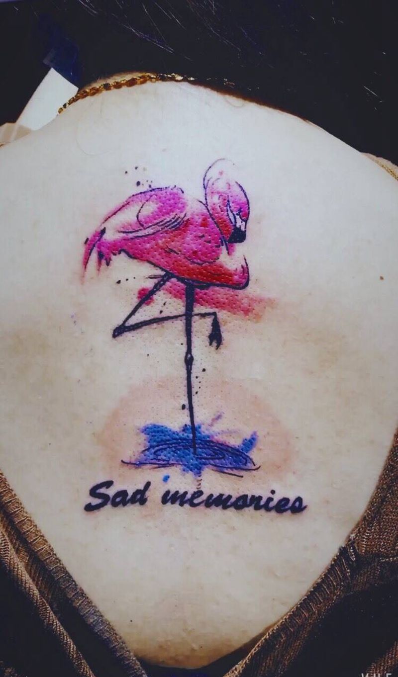 火烈鸟纹身图片