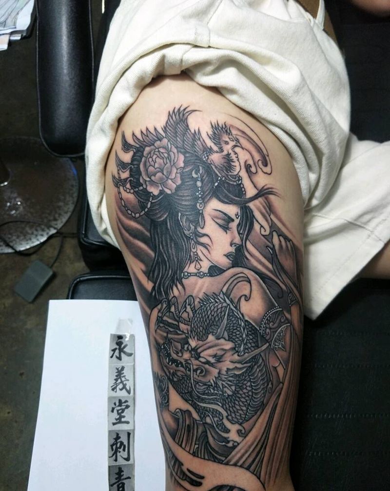 艺妓，王大全作品纹身图片