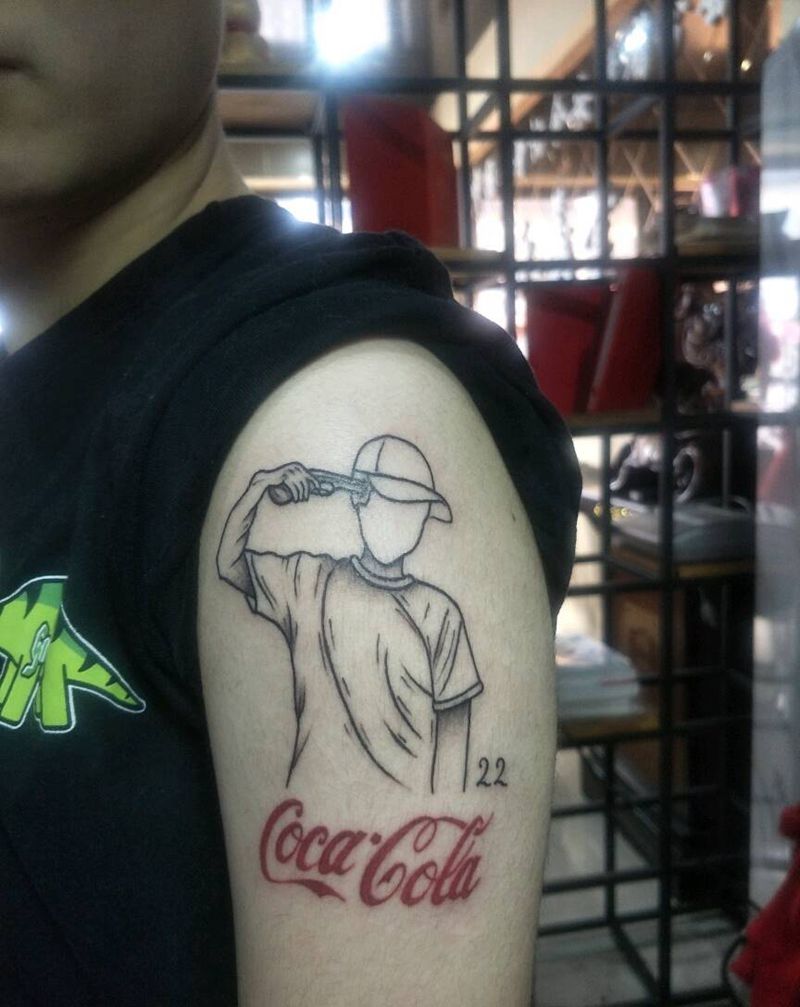 线条小人一个纹身图片