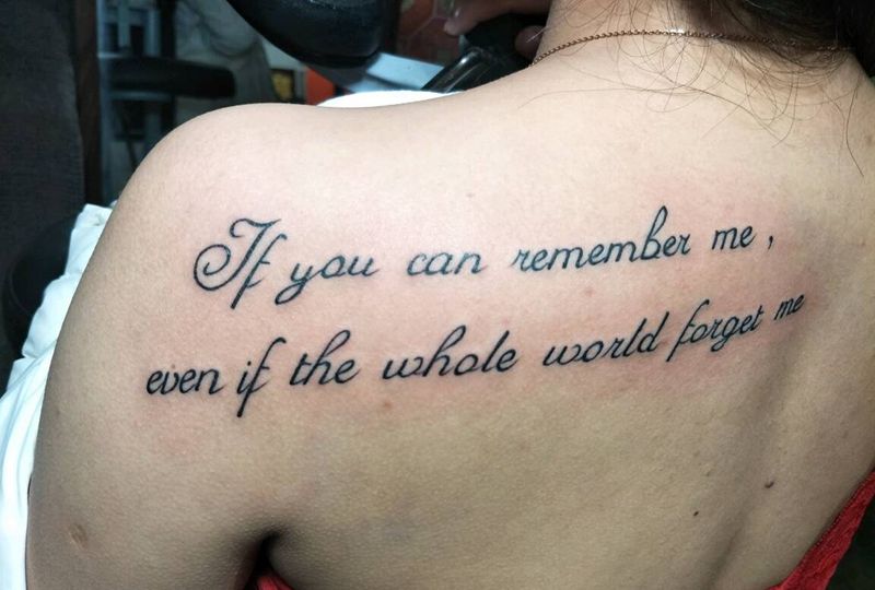 一串字母纹身图片