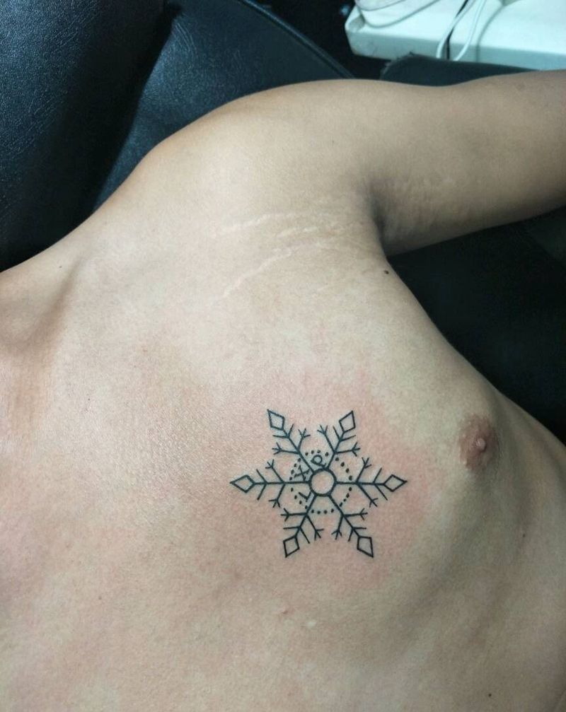 雪花纹身图片