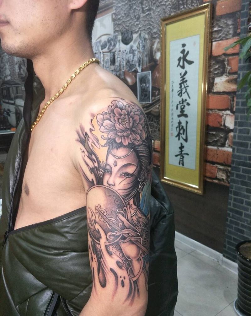 艺妓，纹身图片