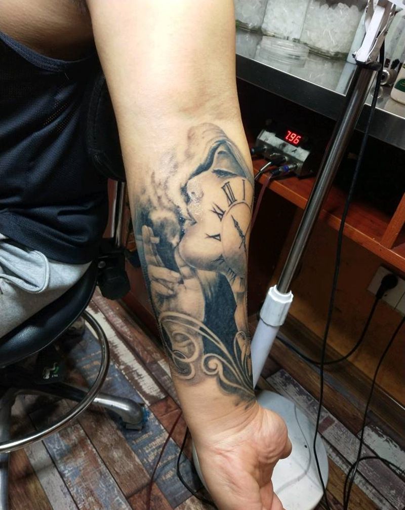 欧美纹身图片_手部欧美人物成品纹身图案