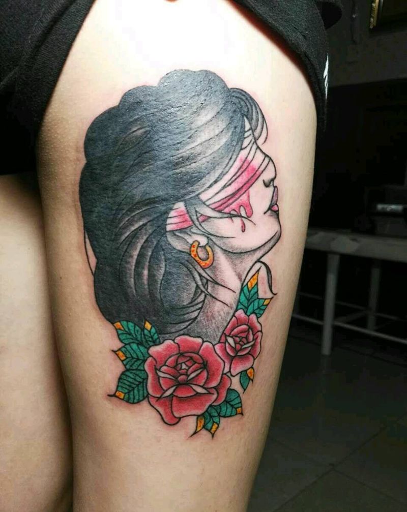 遮盖旧纹身,以前是个图腾鹿纹身图片