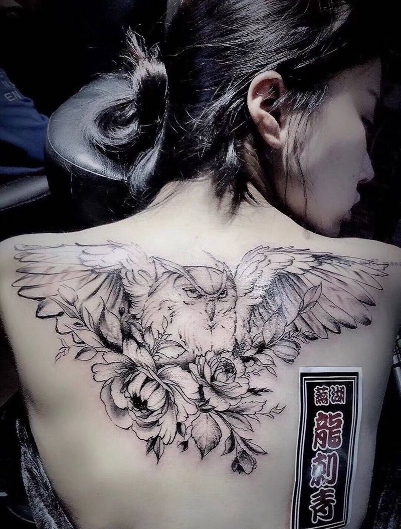 猫头鹰纹身图片