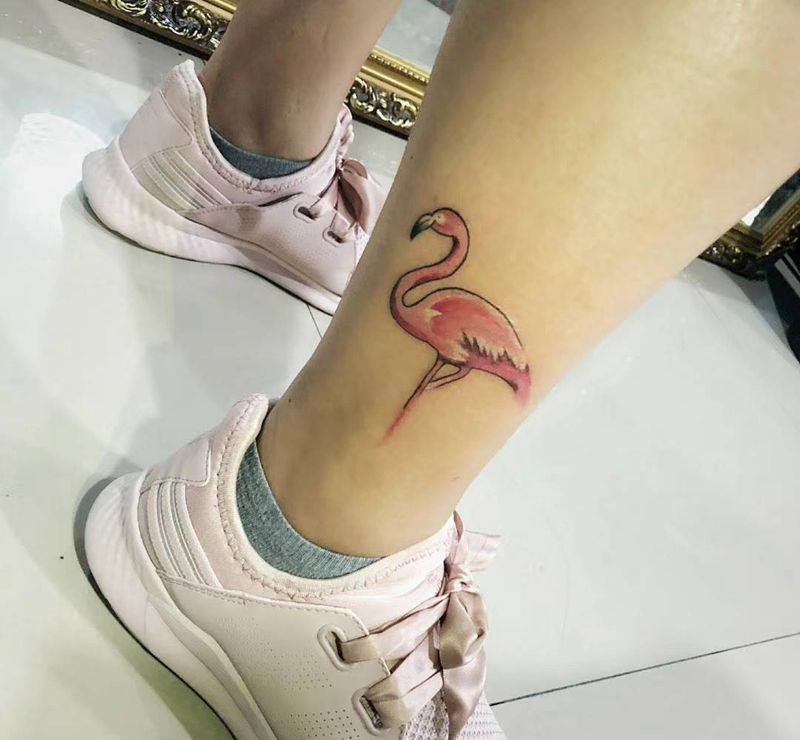 小清新脚踝纹身图片