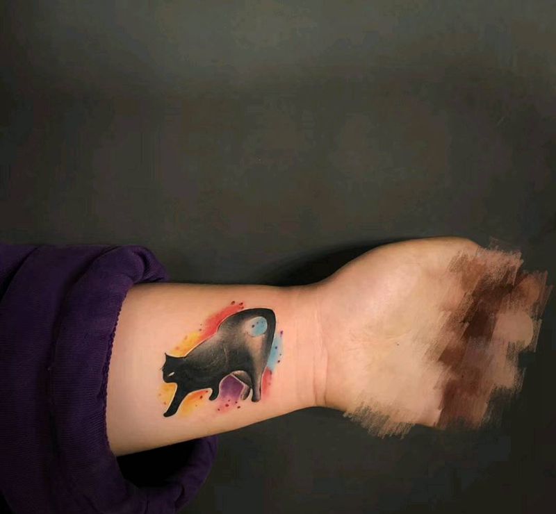 遮盖纹身图片_水彩纹身图案