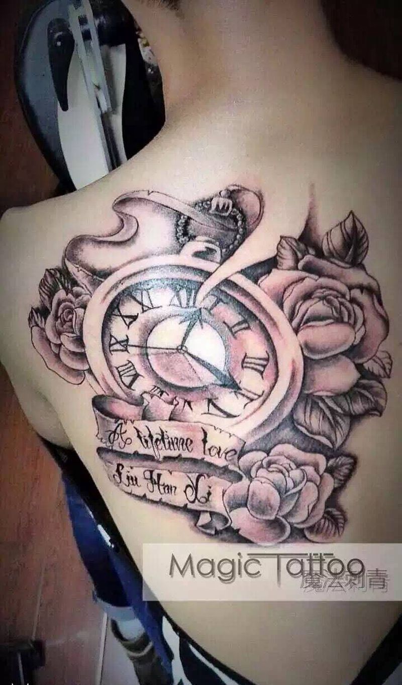 每一处细节都有它的意义纹身图片_手臂肩部背部欧美静物鬼神蚌埠纹身图案