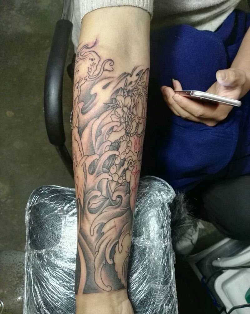 中场休息，稍后继续，纹身图片