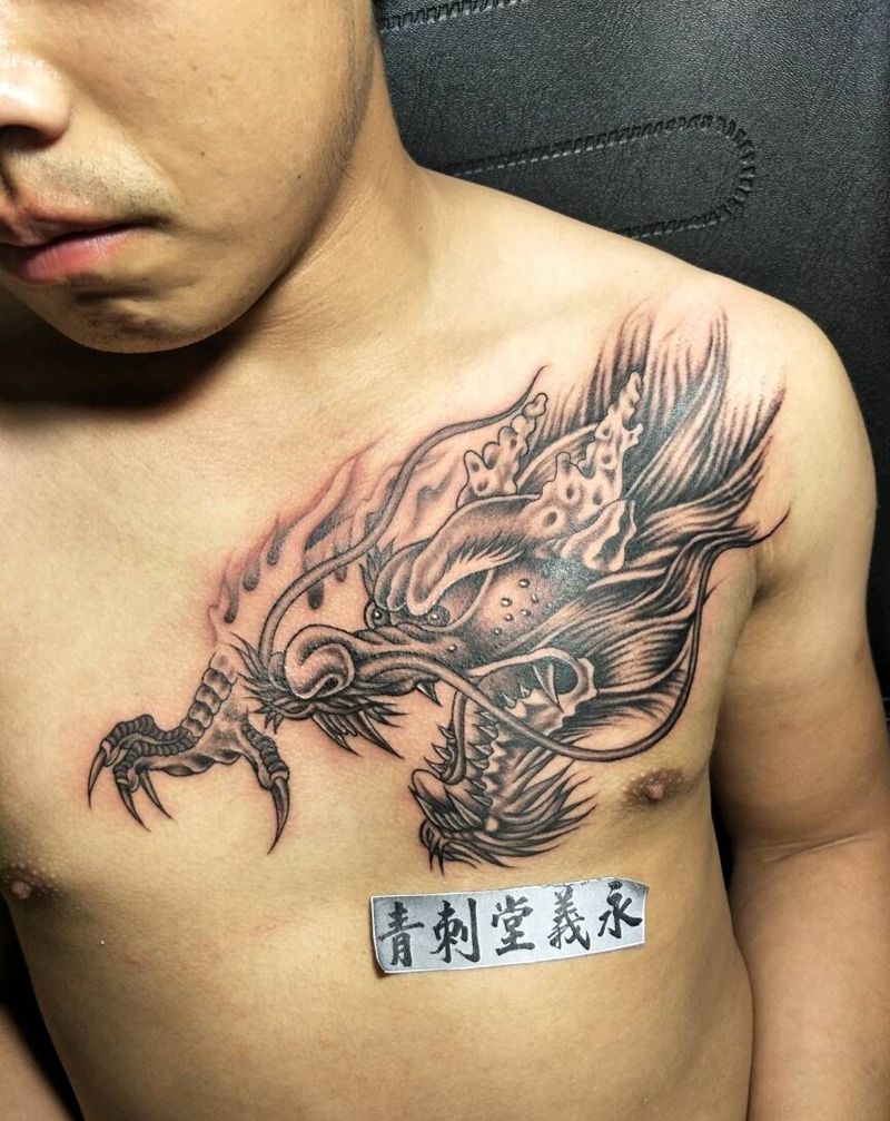 龙头纹身图片