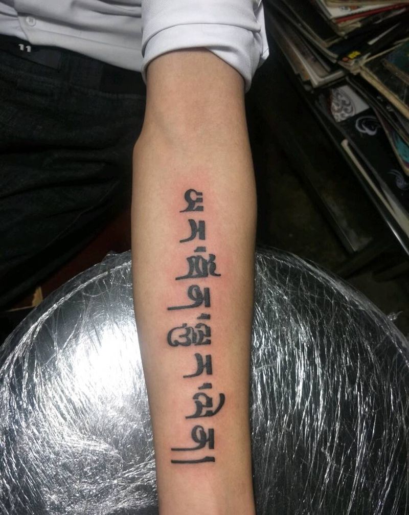 梵文纹身图片
