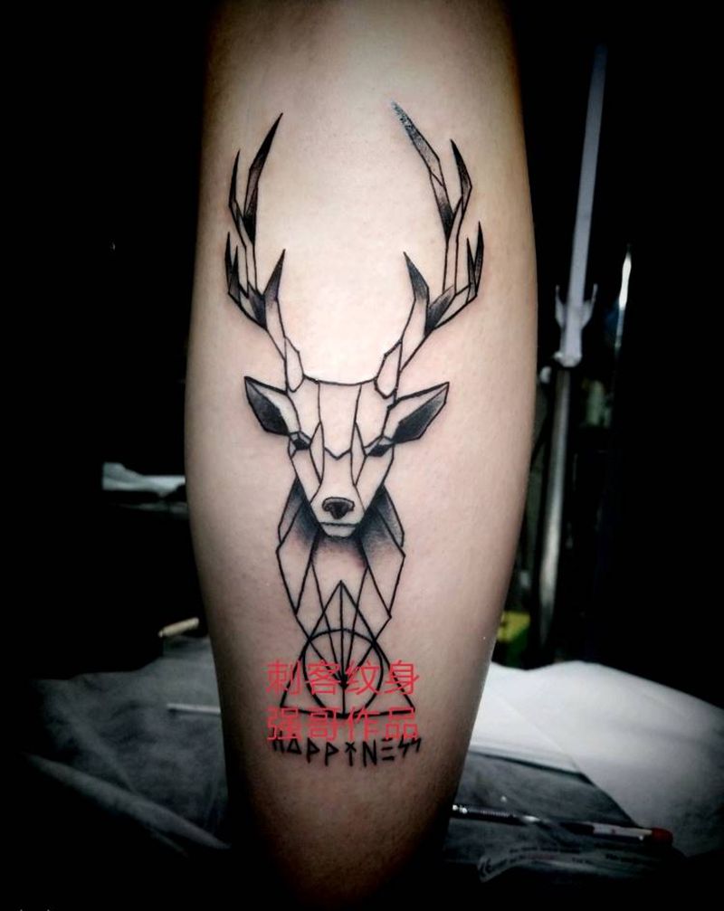 鹿纹身图片
