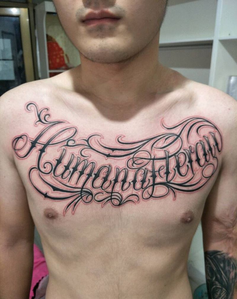 花体字母作品完成纹身图片