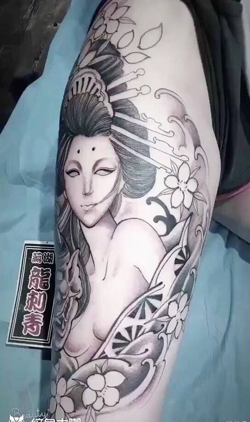 艺妓纹身图片