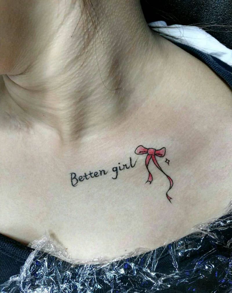 蝴蝶结纹身图片