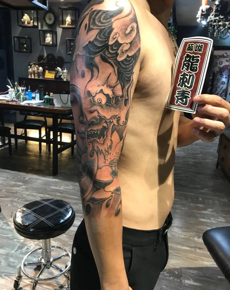 佛魔纹身图片