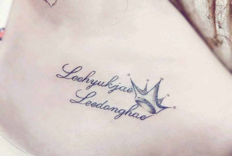 锁骨英文纹身图片